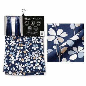 Half Moon Blue Floral Curtain